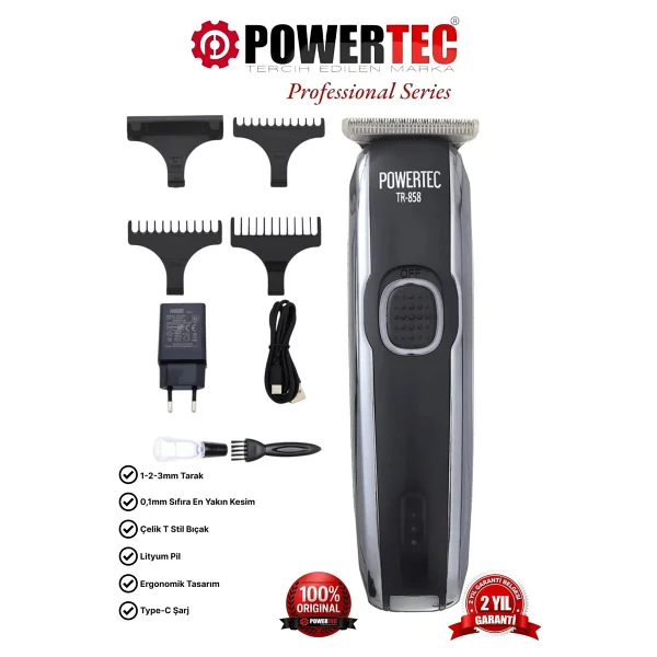 Powertec Tr-858 Profesyonel Sakal Ve Saç Kesme Makinesi - Görsel 6