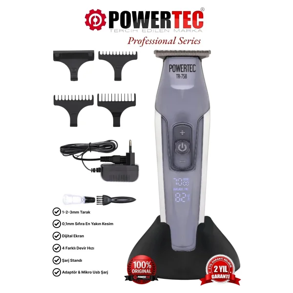 Powertec Tr 758 Profesyonel Saç Kesme Makinesi - Görsel 9