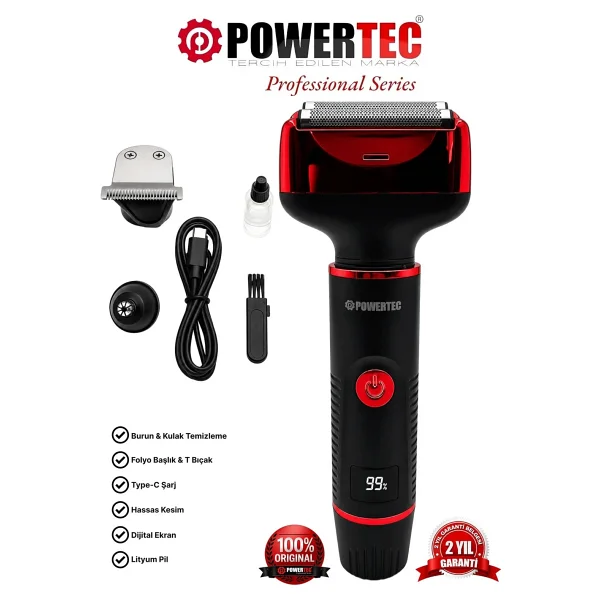 Powertec TR-275 3in1 Günlük Erkek Bakım Seti
