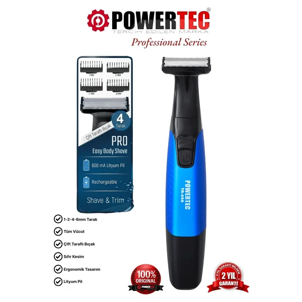 Powertec Tr-650 Body Vücut Tıraş Makinesi - Görsel 8