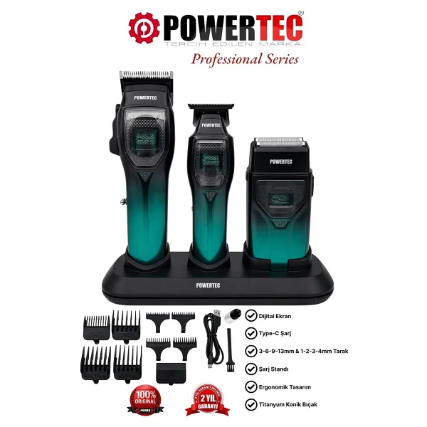 Powertec Tr-5900 3'lü Erkek Bakım Seti - Görsel 10