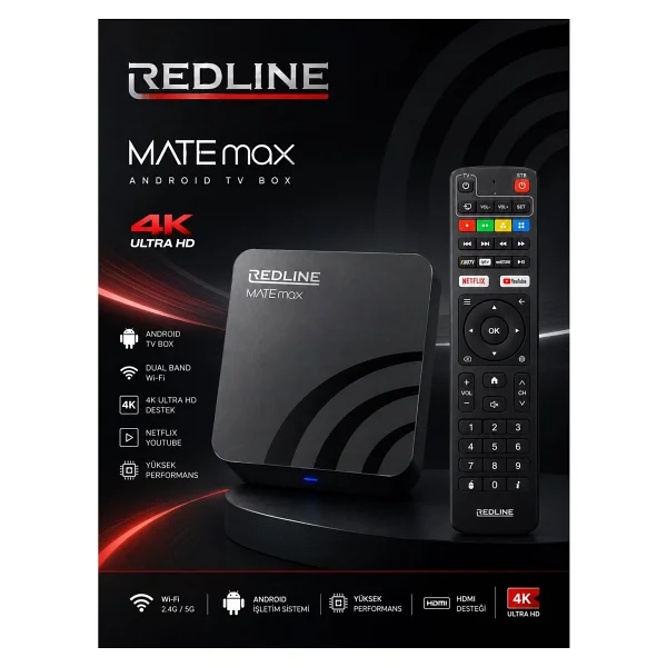 Redline Mate Max 4gb RAM / 32gb Android TV Box - 4K Ultra HD - Görsel 4