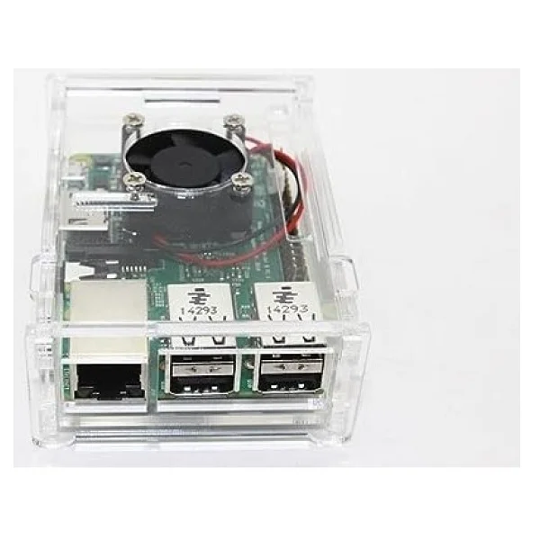 Raspberry Pi Orijinal Şeffaf Acrylic Kutu - Görsel 3