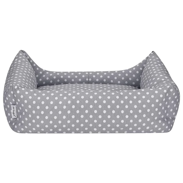 Pet Comfort Uniform Gri Puantiyeli Köpek Yatağı M 60x70cm - Görsel 3