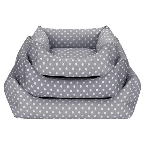 Pet Comfort Uniform Gri Puantiyeli Köpek Yatağı M 60x70cm - Görsel 4