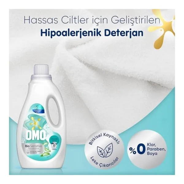 Omo Bio Sensitive Hipoalerjenik Sıvı Deterjan 23 Yıkama 1.5 Lt - Görsel 6