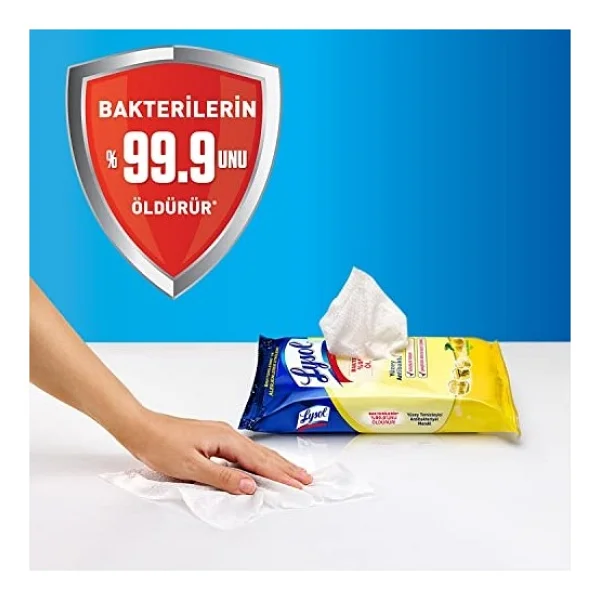 Lysol 72 Adet Yüzey Temizleyici Antibakteriyel Mendil - Görsel 4