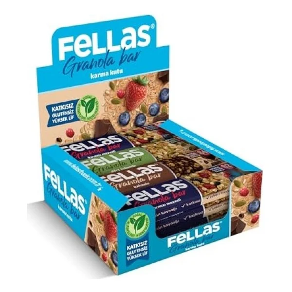 Fellas Granola Bar Karma Kutu, 3 Çeşit, 12 Adet - Görsel 2