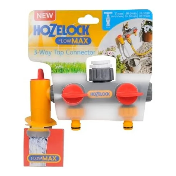 Hozelock 2252h Çift Yönlü Vanalı Musluk Bağlantısı 1/2 - 3/4 - 1 - Görsel 3