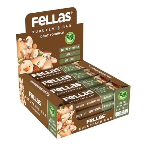 Fellas Dört Tohumlu Kuruyemiş Bar 12x30 Gr - Görsel 2
