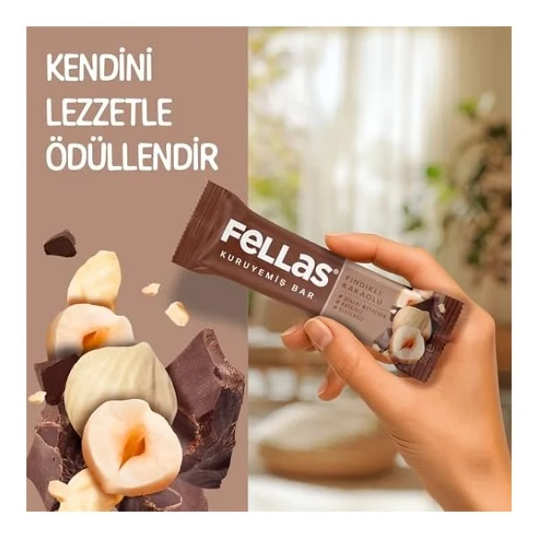 Fellas Fındıklı Ve Kakaolu Kuruyemiş Bar 12x30 Gr - Görsel 5