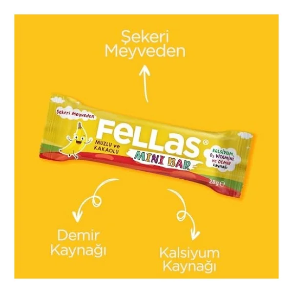 Fellas Kids Muzlu Ve Kakaolu 28 Gr 12'li Paket Meyve Barı - Görsel 5