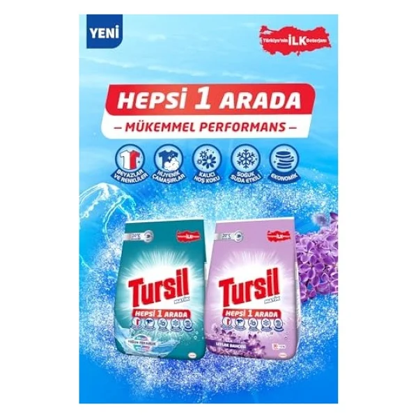 Tursil Yoğun Ferahlık Kötü Koku Karşıtı 8 Kg Toz Deterjan - Görsel 5