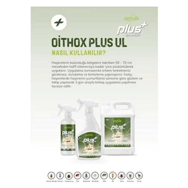 Oithox Plus Ul Böcek Pire Bit Tahta Kurusu Mite Hamam Böceği İlacı 1 L - Görsel 10