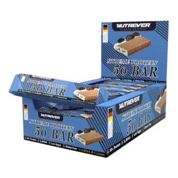 Nutrever Xtreme Protein Bar - Cookies Cream, 24 Porsiyon (50 Grx24) - Görsel 2