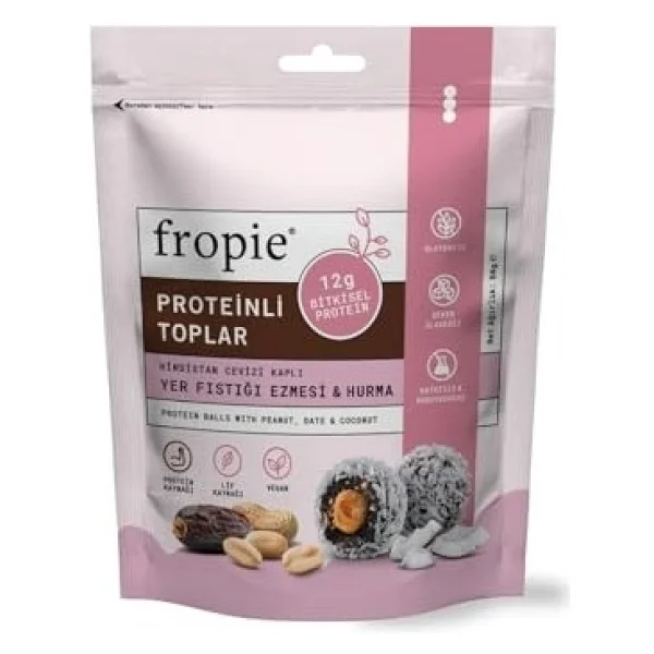Fropie Protein Topları - Hindistan Cevizi Kaplı & Yer Fıstığı Ezmeli 80 Gr - Görsel 2