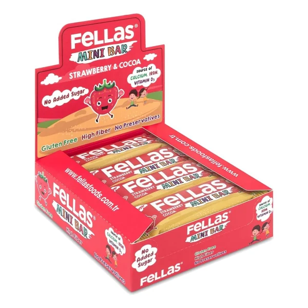 Fellas Kids Çilekli Ve Kakaolu 28 Gr 12'li Paket Meyve Barı - Görsel 6