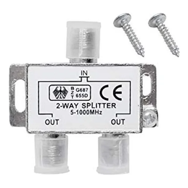 Alfais 4818 2 Li Uydu Çanak Splitter Kablo TV Rg6 Anten Çoklayıcı Dağıtıcı - Görsel 3