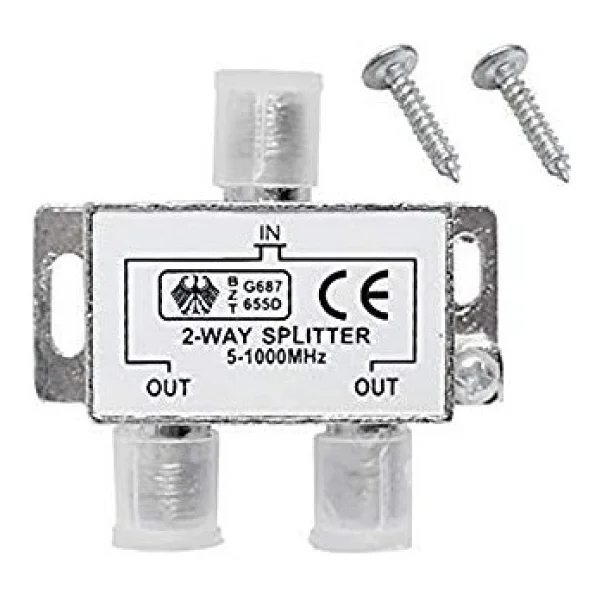Alfais 4818 2 Li Uydu Çanak Splitter Kablo TV Rg6 Anten Çoklayıcı Dağıtıcı - Görsel 2