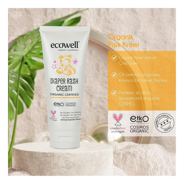 Ecowell Organik Pişik Kremi 110 Gr - Görsel 7