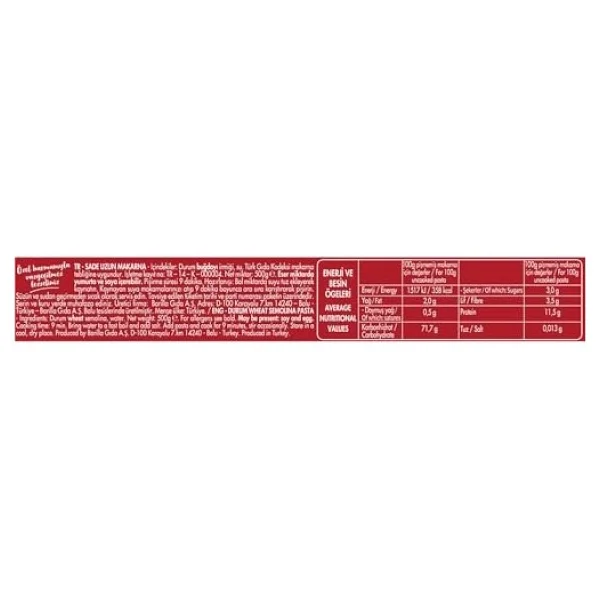 Filiz Yassı Spagetti Makarna 500 Gr - Görsel 3