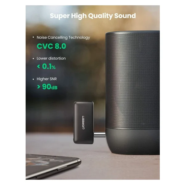 Ugreen Bluetooth 5.0 Kablosuz Müzik Alıcı Audio Receiver - Görsel 5