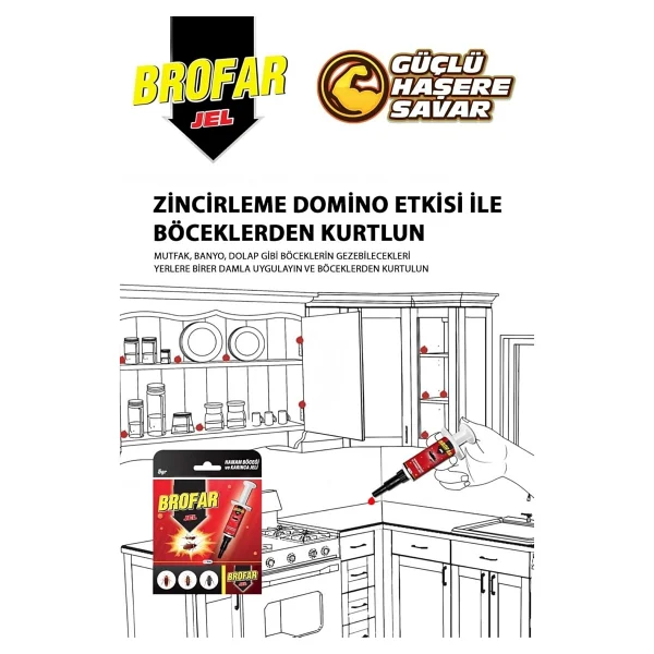 Brofar Hamam Böceği Ve Karınca Jeli 5 Gr - Görsel 5