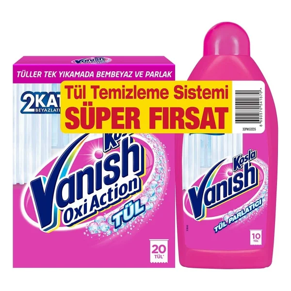 Vanish 450 Gr Toz + 450 Ml Parlatıcı Tül Beyazlatıcı - Görsel 6