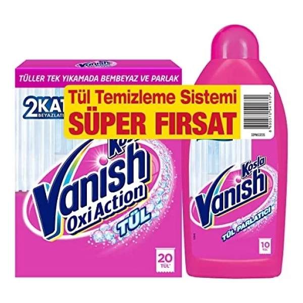 Vanish 450 Gr Toz + 450 Ml Parlatıcı Tül Beyazlatıcı - Görsel 2