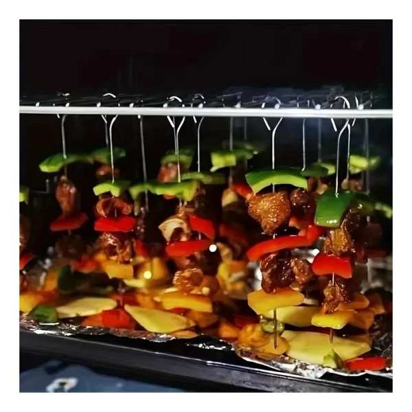 10 Adet Paslanmaz Çelik Mangal Şişi Seti - 20 Cm Metal Çöp Şiş Ve Izgara Şişleri - Görsel 2