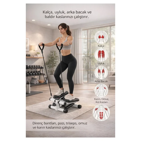 Maxfit Maxfit Multi Stepper Çok Fonksiyonlu Egzersiz Aleti - Siyah - Görsel 5