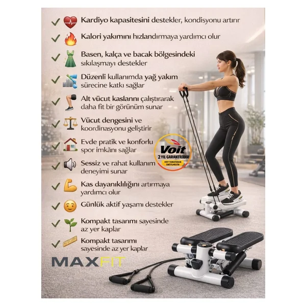 Maxfit Maxfit Multi Stepper Çok Fonksiyonlu Egzersiz Aleti - Siyah - Görsel 6