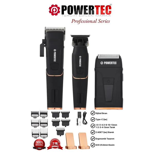 Powertec Tr 5400 Tıraş Ve Saç Kesme Makinesi - Görsel 10