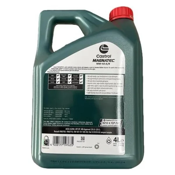 Castrol Magnatec 10w-40 A/B 4 Lt Motor Yağı - 2025 - Görsel 2