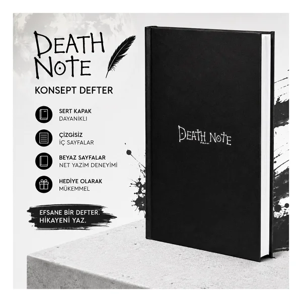 A5/80yp/70gr./Death Note Konsept Defter - 421-Siyah - Ciltli Defter , Konsept Defter , Fantazi Defter - Görsel 2