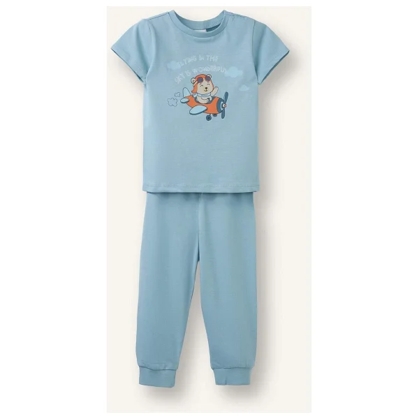 Defacto 2li Mavi Baskılı Kısa Kollu Pijama Takımı Erkek Bebek H5629a526au - Görsel 4