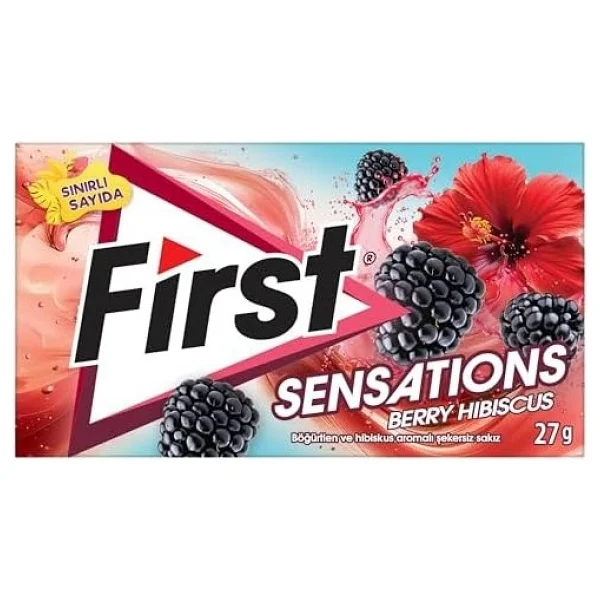 First Sensations Berry Hibisküs Şekersiz Sakız 27 gr - Görsel 2