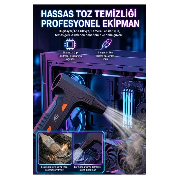 Ally Turboblast Pro Turbo Fan ,Hava Üfleyici 80000rpm - Görsel 4
