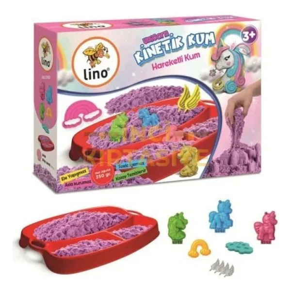 Lino Kinetik Kum Seti Unicorn 350 Gr (Kum+Tepsi+ 6 Kalıp) Ln-552 - Görsel 3