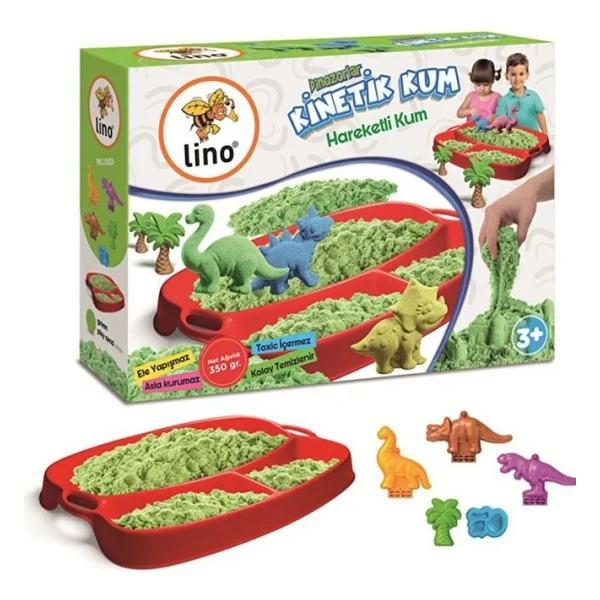 Lıno Kinetik Kum Seti Dinazorlar 350 Gr Kum+6 Kalıp Ln-553 - Görsel 3