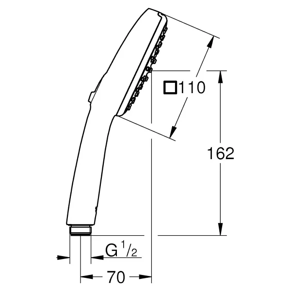 Grohe Vitalio Comfort 110 26397001 Krom Duş Başlığı - Görsel 10