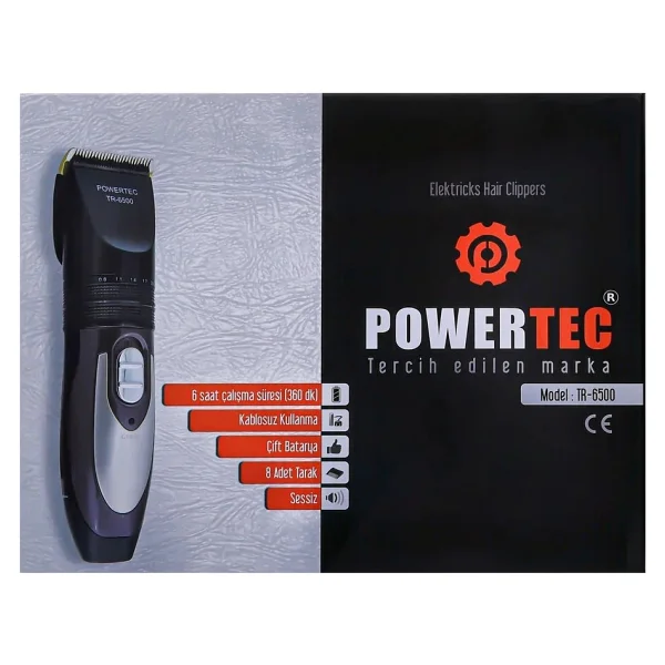 Powertec Tr-6500 Çift Bataryalı Saç Kesme Makinesi - Görsel 4