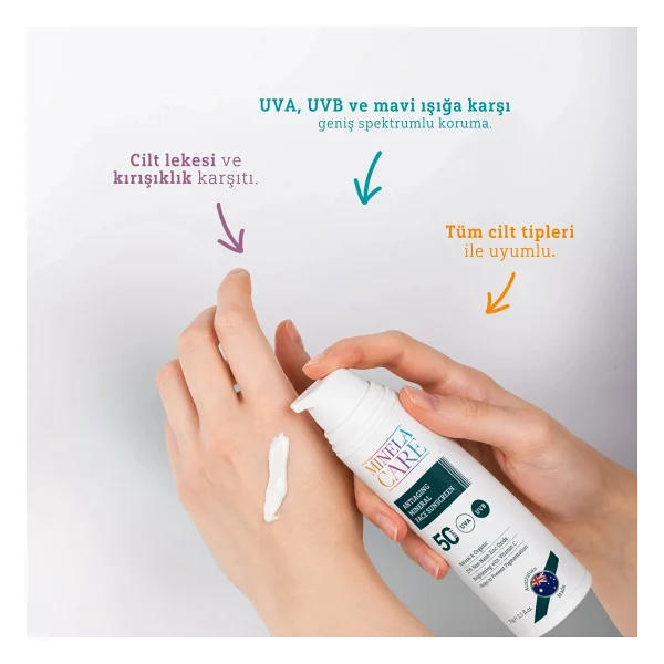 Minela Care Anti-Aging Organik Mineral Filtreli 70 Gr 50 Faktör Güneş Kremi - Görsel 3