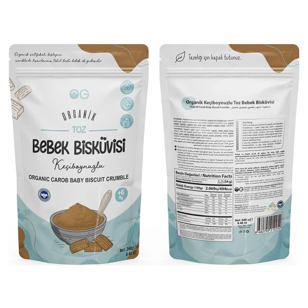 Og Natural Keçiboynuzlu Toz Bebek Bisküvisi 240 Gr - Görsel 2