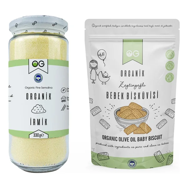 Og Natural Organik İrmik Ve Organik Bebek Bisküvi Seti - Görsel 7
