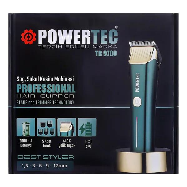Powertec Tr-9700 Sakal Ve Saç Kesme Makinesi - Görsel 6