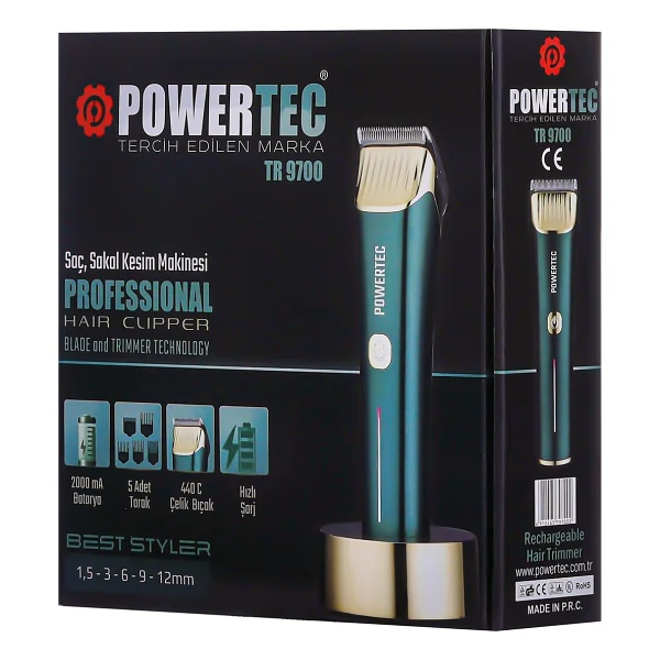 Powertec Tr-9700 Sakal Ve Saç Kesme Makinesi - Görsel 8