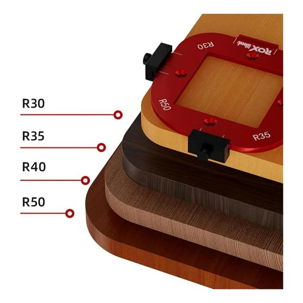 Rox Wood 0282 Alüminyum 4 Açılı Köşe Yönlendirici Freze Şablonu - Görsel 7