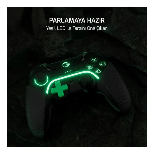 Gamepower Vitrus Hall Effect Joystickli Kablosuz Siyah Gamepad (2.4g/Bluetooth) (PC Uyumlu) - Görsel 7