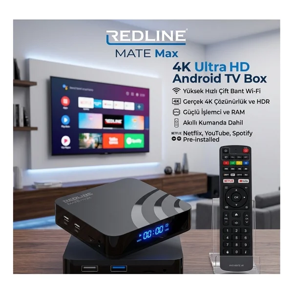 Redline Mate Max Android TV Box Stick 4K - Görsel 8